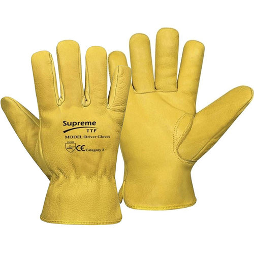 High Quality Lined Leather Drivers Gloves - 7g