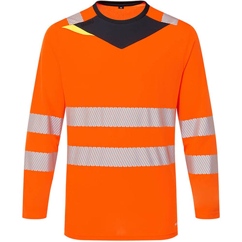 Portwest DX416 DX4 Orange Long Sleeved Hi Vis T-Shirt