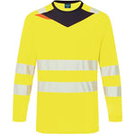 Portwest DX416 DX4 Yellow Long Sleeved Hi Vis T-Shirt