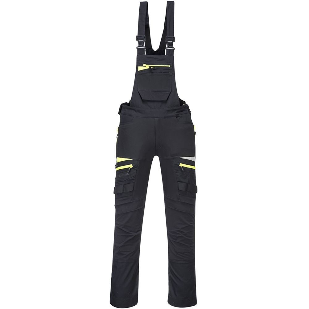 Portwest DX441 Black DX4 Stretch Bib & Brace Overalls 270g