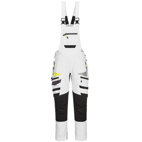 Portwest DX441 DX4 White Stretch Painters Bib & Brace Overalls 270g