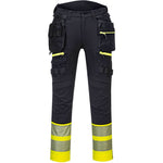 Portwest DX445 DX4 Yellow/Black Class 1 Stretch Hi Vis Detachable Holster Trouser