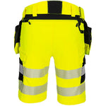 Portwest DX446 DX4 Yellow Stretch Hi Vis Holster Pocket Shorts