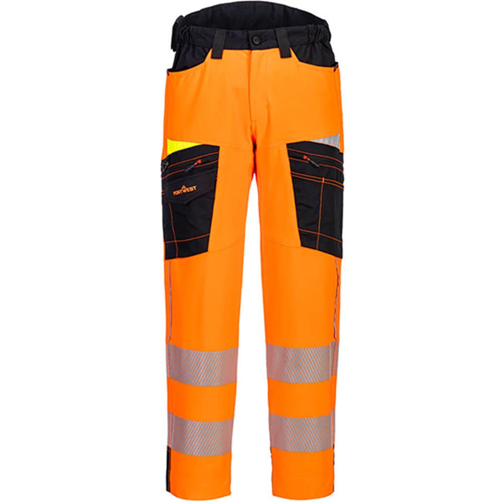 Portwest DX453 DX4 Orange Stretch Hi Vis Service Trouser