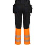 Portwest DX457 DX4 Orange/Black Class 1 Stretch Detachable Holster Pocket Hi Vis Craft Trouser