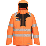 Portwest DX461 DX4 Orange/Black Stretch Padded Lined Waterproof Hi Vis Winter Jacket