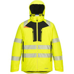 Portwest DX461 DX4 Yellow/Black Stretch Padded Lined Waterproof Hi Vis Winter Jacket