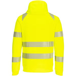 Portwest DX484 DX4 Yellow Lined Hi Vis Zipped Hooded Sweatshirt