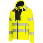Portwest DX484 DX4 Yellow Lined Hi Vis Zipped Hooded Sweatshirt
