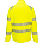 Portwest DX477 DX4 Yellow Funnel Neck Mesh Lined Full Zip Hi Vis Sweatshirt Jacket