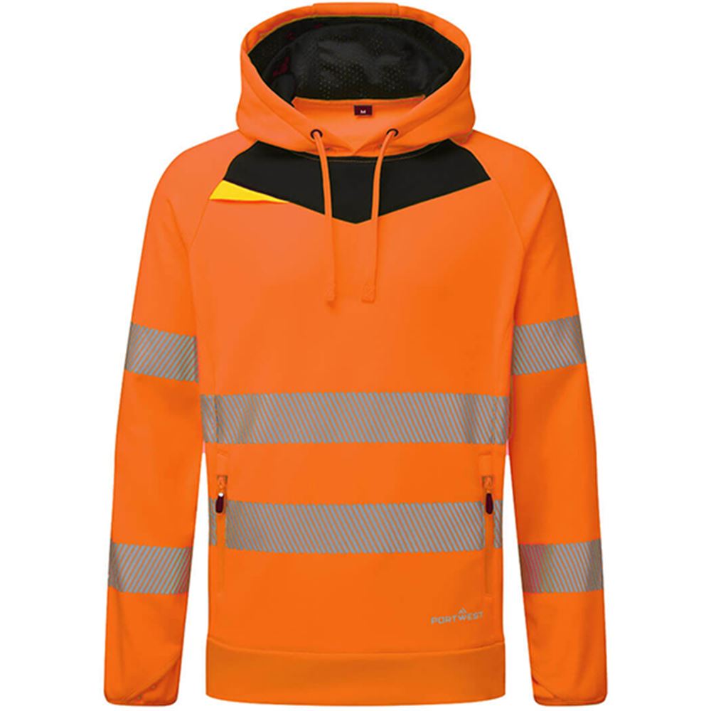 Portwest DX483 DX4 Rail Orange Hi Vis Hoodie