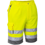 Portwest E043 Yellow Polycotton Hi Vis Shorts