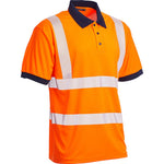 Blackrock Rail Orange GRS Sustainable Eco Hi Vis Polo Shirt