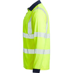 Blackrock Yellow GRS Sustainable Eco Long Sleeve Hi Vis Polo Shirt