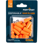 Portwest EP14 PU Foam Uncorded Ear Plugs (10 Pairs) - SNR 33dB