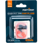Portwest EP22 Easy Fit TPR Corded Ear Plugs in Storage Container (1 Pair) - SNR 28dB