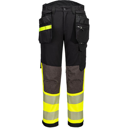 Portwest EV442 EV4 Yellow Hi Vis Class 1 Stretch Detachable Holster Trouser