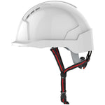 JSP EVOLite Skyworker Custom Printed Industrial Working At Height Safety Helmet - Vented Wheel Ratchet Micro Peak