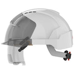 JSP EVO VISTAlens Custom Printed Safety Helmet with Integrated Eyewear - Vented - Wheel Ratchet