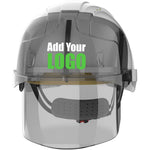 JSP EVO VISTAshield Custom Printed Safety Helmet with Integrated Faceshield - Vented - Wheel Ratchet