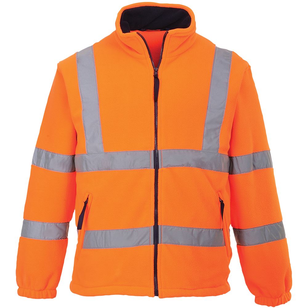 Portwest F300 Orange Mesh Lined Hi Vis Fleece
