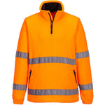 Portwest F302 Orange 1/2 Zip Hi Vis Fleece