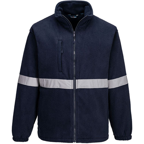 Portwest F433 Navy Iona Lite Reflective Hi Vis Fleece Jacket 400g