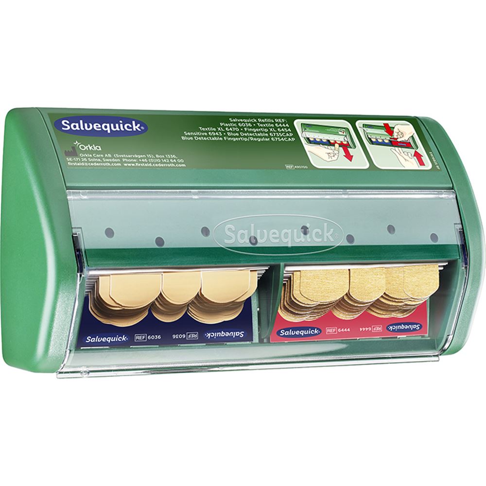 Cederroth Salvequick Plaster Dispenser (40 Fabric & 45 Washproof Plasters)