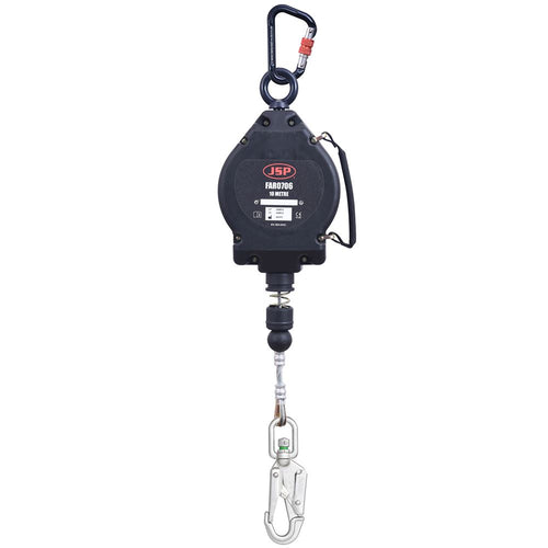 JSP FAR0706 Wire Retractable Fall Limiter - 10m Length