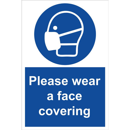Please Wear A Face Covering Safety Sign