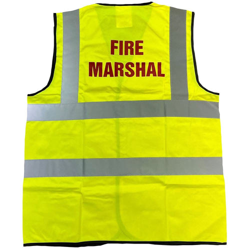 FIRE MARSHAL Pre-Printed Yellow Hi Vis Vest
