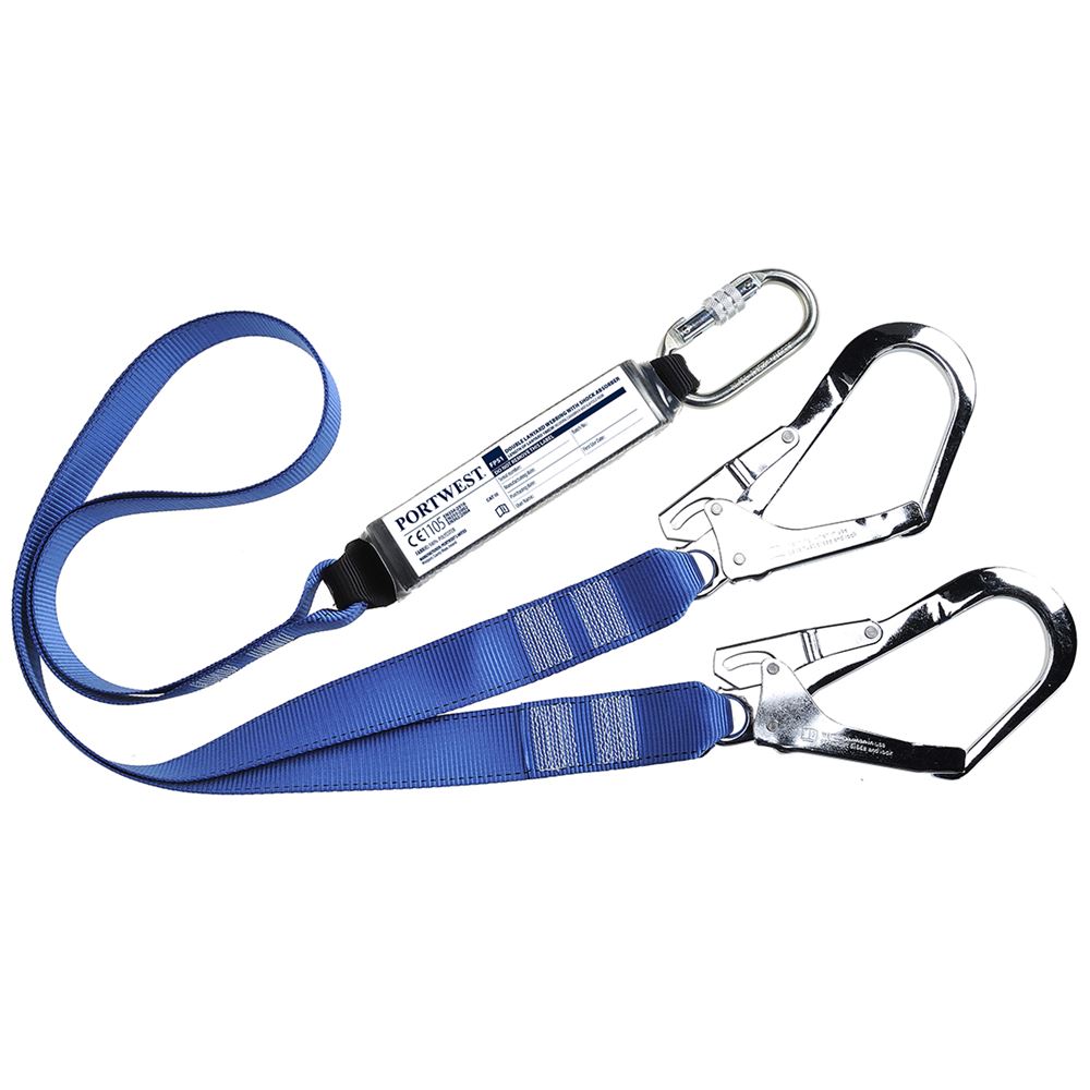 Portwest FP51 Double Tail Webbing Fall Arrest Lanyard - 1.8m Length