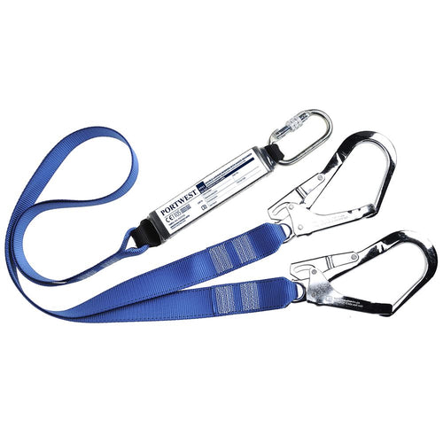 Portwest FP51 Double Tail Webbing Fall Arrest Lanyard - 1.8m Length