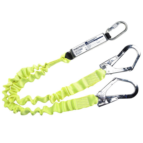 Portwest FP52 Double Tail Elasticated Fall Arrest Lanyard - 1.8m Length
