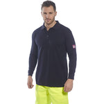 Portwest FR10 Modaflame Flame Retardant Anti Static Long Sleeve Polo Shirt 200g