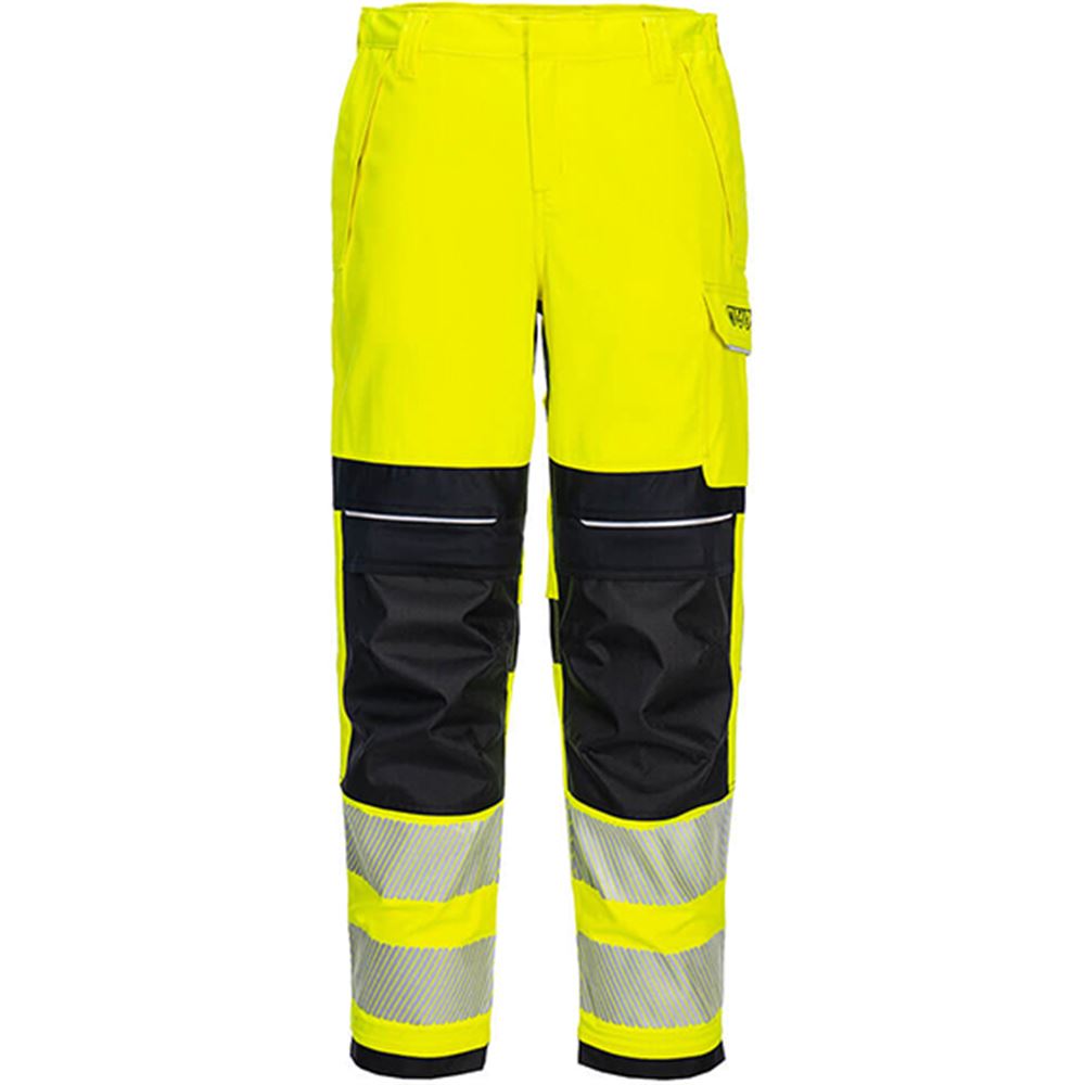 Portwest FR409 PW3 Women's Yellow Modaflame Inherent Flame Resistant Anti Static Work Trousers