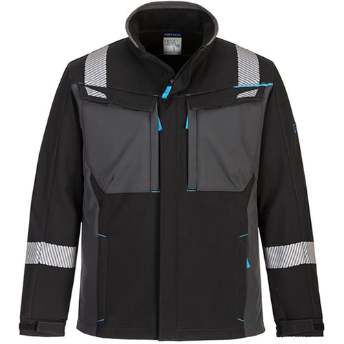 Portwest FR704 WX3 Stretch Black Modaflame Inherent Flame Resistant Anti Static Arc Softshell Jacket 280g (3L)