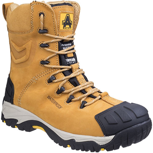 Amblers FS998 Honey Metal Free Composite Thinsulate High Leg Side Zip Waterproof Safety Boot S3 WR CI HRO SRC
