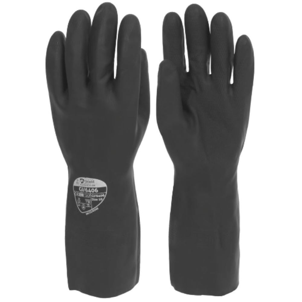 Polyco GI/6406 Industrial Rubber Chemical Resistant Gauntlet Gloves 32cm