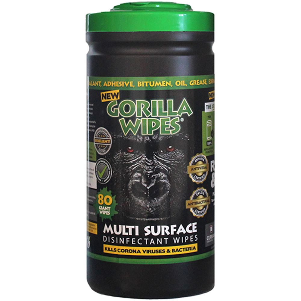 GREEN Multi Surface Gorilla Wipes (Tub of 80 Wipes) 1010TUBGREEN
