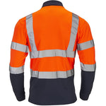 Supertouch Orange/Navy Hi-Vis Two Tone Long Sleeve Polo Shirt