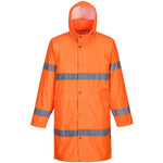 Portwest H442 Orange Long Length Hi Vis Waterproof Jacket (100cm)