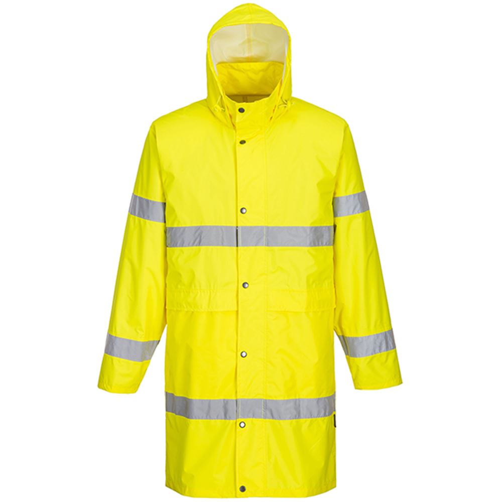 Portwest H442 Yellow Long Length Hi Vis Waterproof Jacket (100cm)