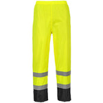 Portwest H444 Yellow Two Tone Waterproof Hi Vis Rain Trouser