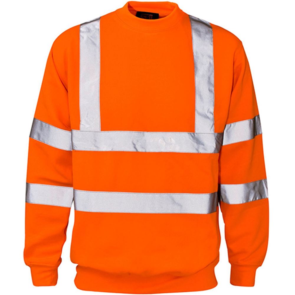 Supertouch Orange Hi Vis Polycotton Sweatshirt