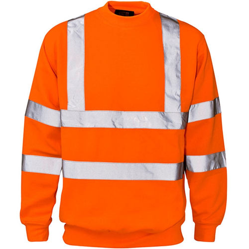 Supertouch Orange Hi Vis Polycotton Sweatshirt