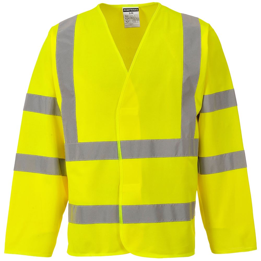 Portwest C473 Yellow Long Sleeve Hi Vis Vest