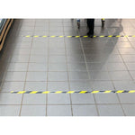 Self Adhesive Hazard Marking Tape 50mmx33m - Red-White & Black-Yellow