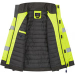 Leo Workwear Chivenor Yellow EcoViz 4K Baffle Lined Waterproof Hi Vis Bomber Jacket