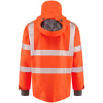 Leo Workwear Dartmoor Orange EcoViz 15K Mesh Lined Waterproof Breathable Hi Vis Bomber Jacket